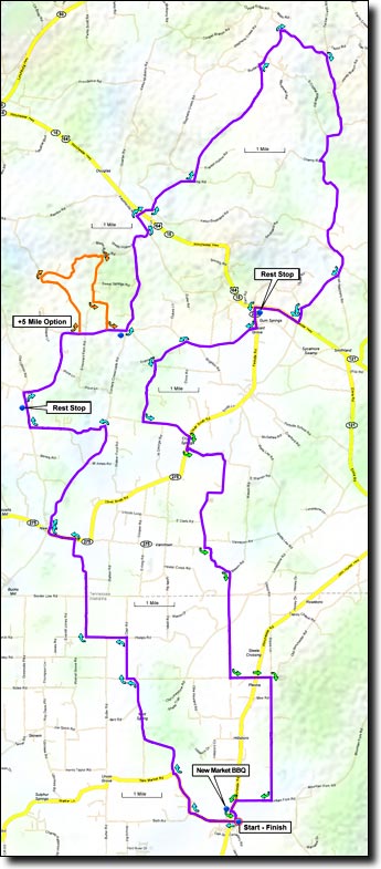 Crystal Ridge route map