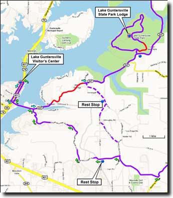 Guntersville Parks and Mountains map