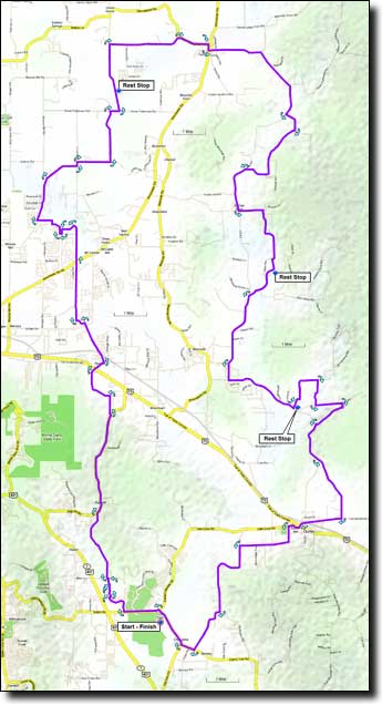 Hurricane Creek metric map