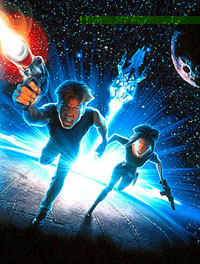 Cale (Matt Damon) and Akima (Drew Barrymore) from Don Bluth's animated sci-fi epic, ''Titan A.E.''