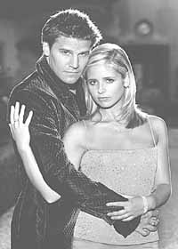 Sarah Michelle Gellar stars as Buffy Summers in ''Buffy, the Vampire Slayer.'' David Boreanaz is Angel.