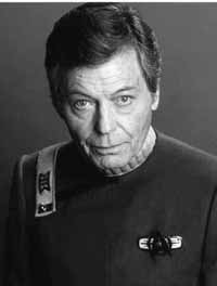 DeForest Kelley as Star Trek's Dr. Leonard 'Bones' McCoy