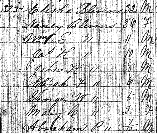 1860 Federal Census, Morgan County