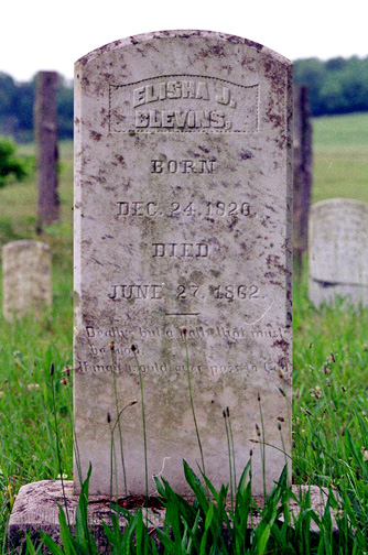 Elisha J. Blevins Tombstone