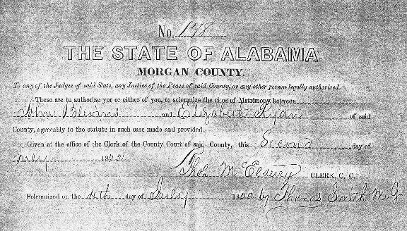 John and Elizabeth Blevins License