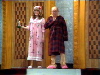 Miss Brahms and Mr. Grainger model nightgowns