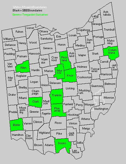 Old Historical City County And State Maps Of Ohio