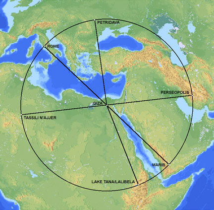 angkor longitude giza wat distance alignment latitude
