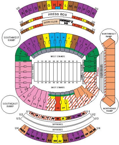 Map Of Bryant Denny Stadium Seating Chart