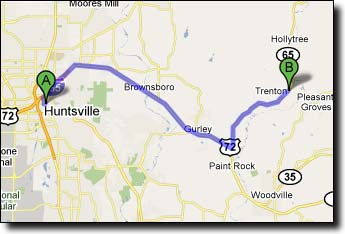 Directions to Trenton Paint Rock Valley Clinic