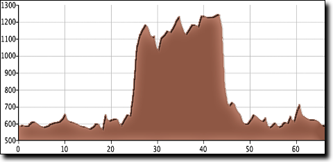 Dam Grant Options ride elevation profile