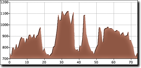 Lynchburg Hills elevation profile