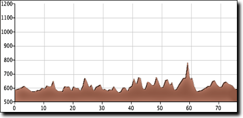 Road to Nowhere elevation profile