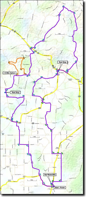 Crystal Ridge route map