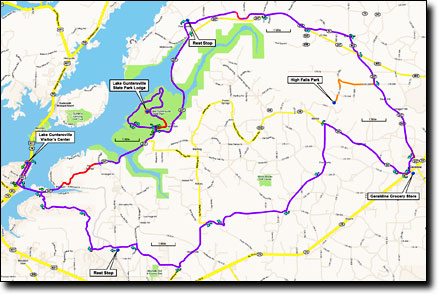 Guntersville Visitors Center 60 ride map