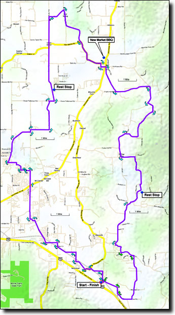 Hurricane Creek 48 route map