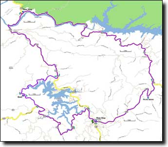 Joyce Kilmer Creek 58-mile loop map