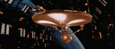 The refitted U.S.S. Enterprise begins its rendezvous with V'Ger in ''Star Trek: The Motion Picture.''