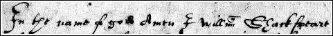 From the first line of Shakspere's will