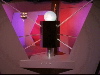 Black box with large white sphere on top