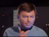 Close-up of McCoy with a quizzical look on his face