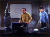 Nomad, Kirk, Spock, and map of solar system