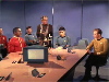 Stone, Cogley, Kirk, etc. in ship's briefing room
