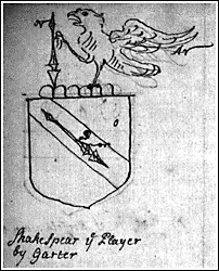 Brooke's drawing of Shakspere Coat of Arms