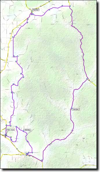 Paint Rock Valley loop map